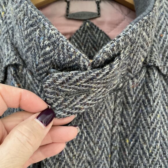 Vintage Members Only Tweed Jacket Mens 42 Large Gray Quilted Lining Retro 80s - Picture 3 of 13